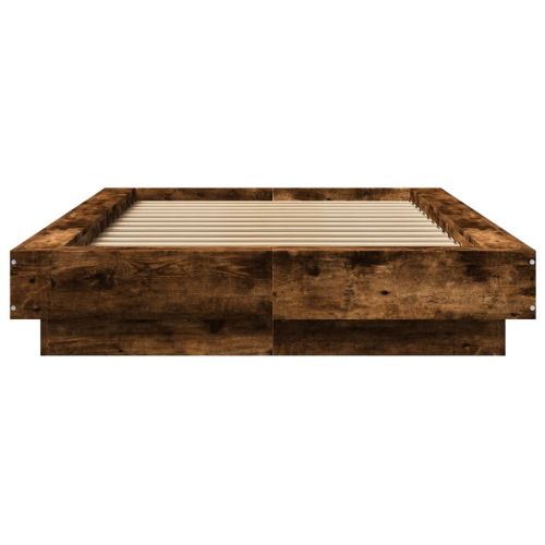 Рамка за легло, опушен дъб, 75x190 см, инженерно дърво