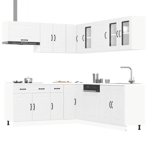 Комплект кухненски шкафове от 11 части Kalmar, инженерно дърво