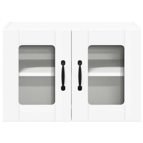 Стенен стъклен шкаф LUCCA 2 pcs Бяло 60 x 31 x 40 см