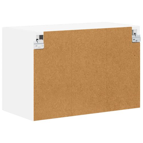 Стенен стъклен шкаф LUCCA 2 pcs Бяло 60 x 31 x 40 см