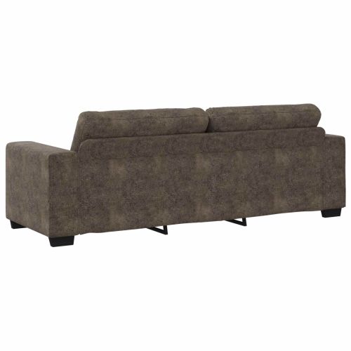Диван 3 pcs Тъмен сив 221 x 80 x 80 см Ленена смесена тъкан