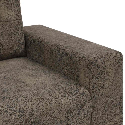 Диван 3 pcs Тъмен сив 221 x 80 x 80 см Ленена смесена тъкан