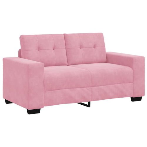 Комплект дивани 3 pcs Розово 221 x 80 x 80 см Кадифе
