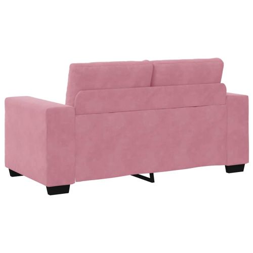 Комплект дивани 3 pcs Розово 221 x 80 x 80 см Кадифе