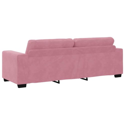 Комплект дивани 3 pcs Розово 221 x 80 x 80 см Кадифе