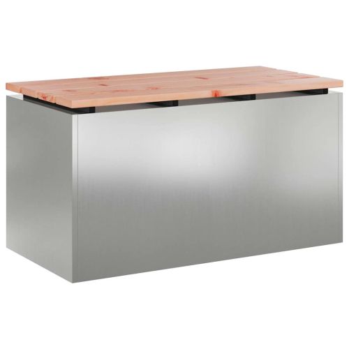 Градинска пейка Сребрист 80 x 40 x 43 см Поцинкована стомана