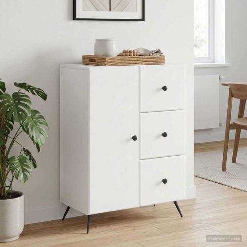Служебен шкаф Бяло 66 x 34,5 x 90 см Инженерна дървесина