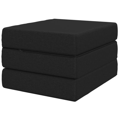 Сгъваем диван легло 90 x 63 x 45 см Черно