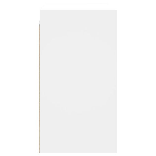 Стенен шкаф със стъклени врати, бял, 68x37x68,5 см