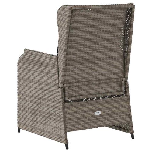 Градинска пейка 2 pcs Сив полиратан