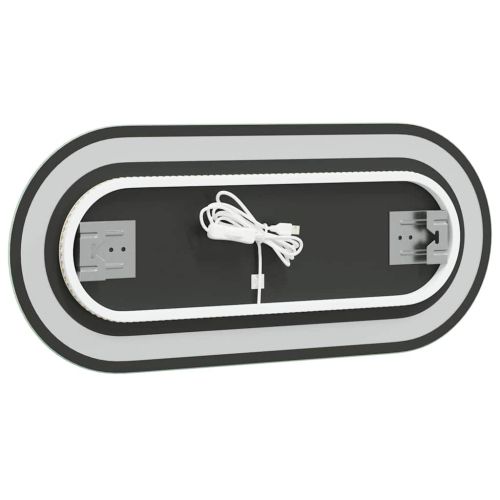 LED огледало за баня, 70x30 см, овално