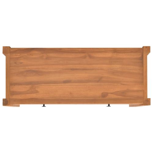 Бюро с 2 чекмеджета, 100x40x75 см, тиково дърво