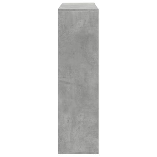 Разделител за стая / библиотека, бетонно сив, 102x29x103,5 см
