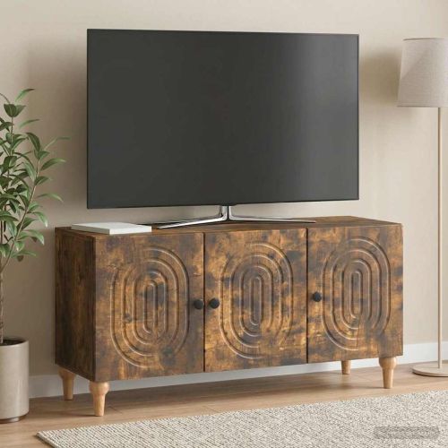 ТВ шкаф Опушен дъб 99 x 34,5 x 50 см Инженерна дървесина