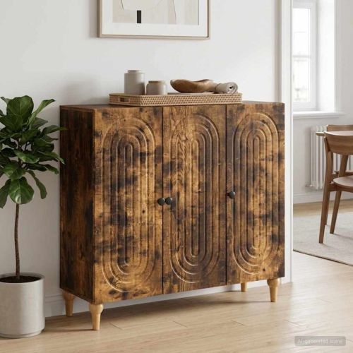 Служебен шкаф Опушен дъб 89 x 34,5 x 80 см Инженерна дървесина