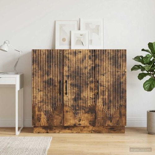 Служебен шкаф Опушен дъб 89 x 34,5 x 77 см Инженерна дървесина