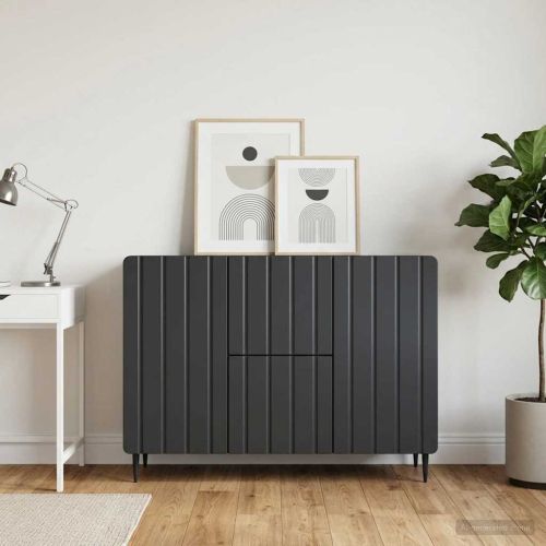 Служебен шкаф Черно 89 x 34,5 x 62 см Инженерна дървесина