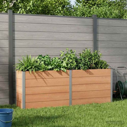 Градинска повдигната леха Кафяво 250 x 50 x 91 см