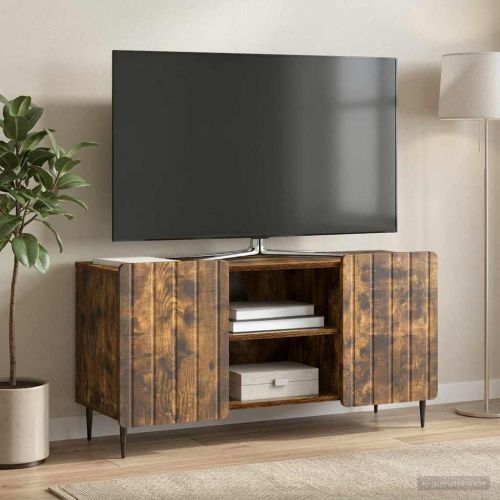 ТВ шкаф Опушен дъб 102 x 34,5 x 52 см Инженерна дървесина