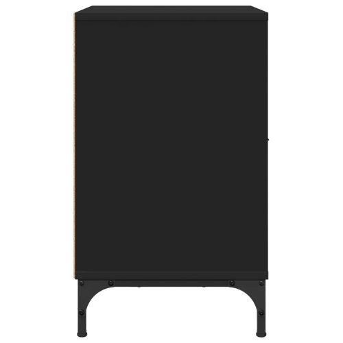 Нощен шкаф 2 pcs Черно 49 x 36 x 61 см Инженерно дърво