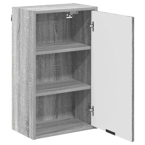 Шкаф за баня Монтиране на стена Сив Сонома 39 x 23,5 x 65 см