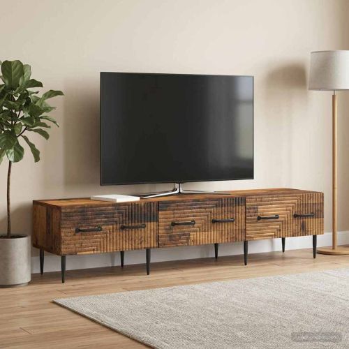 ТВ шкаф Старо дърво 147 x 34,5 x 30 см Инженерна дървесина