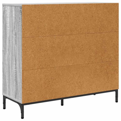 Служебен шкаф Сив Сонома 89,5 x 33 x 82 см Инженерно дърво