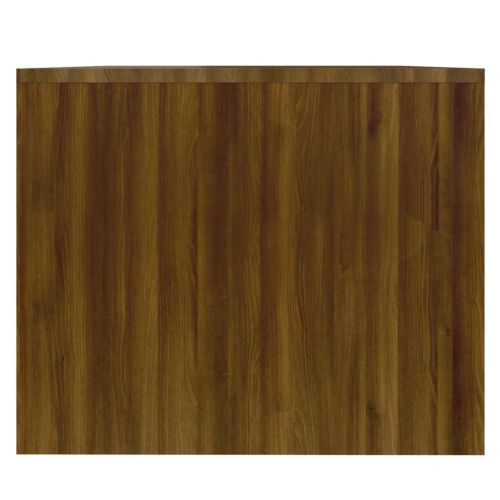 Кафе маса, кафяв дъб, 90x50x41,5 см, инженерно дърво