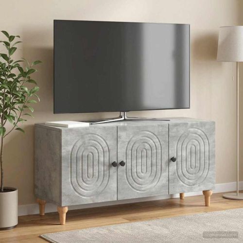ТВ шкаф Бетонно сиво 99 x 34,5 x 50 см Инженерна дървесина