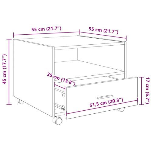 Масичка за кафе Черния дъб 55 x 55 x 45см Инженерно дърво