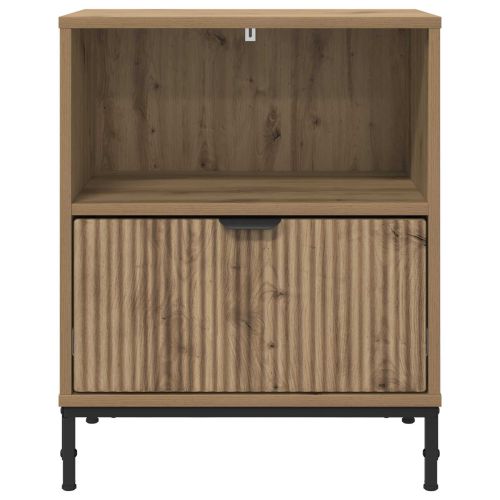 Нощен шкаф 2 pcs дъб артизан 49 x 36 x 61 см Инженерно дърво