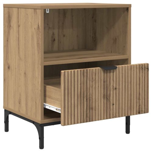 Нощен шкаф 2 pcs дъб артизан 49 x 36 x 61 см Инженерно дърво