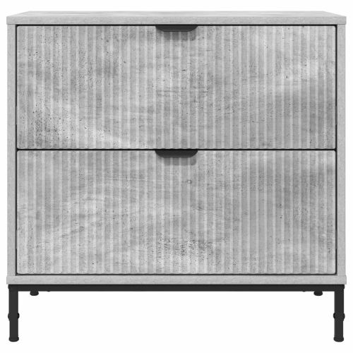 Нощно шкафче Бетонно сиво 63.5 x 36 x 61 см Инженерно дърво