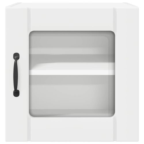 Стенен стъклен шкаф LUCCA 2 pcs Бяло 40 x 31 x 40 см