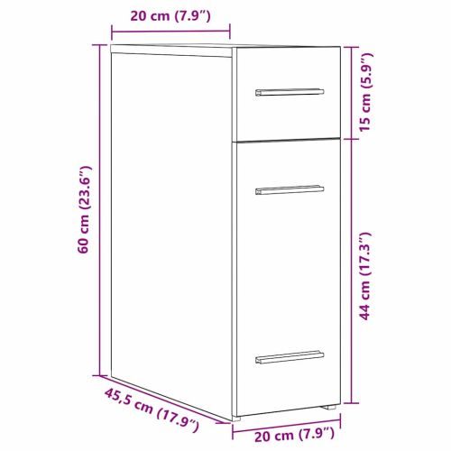 Аптекарски шкаф Черния дъб 20 x 45,5 x 60 см Инженерно дърво