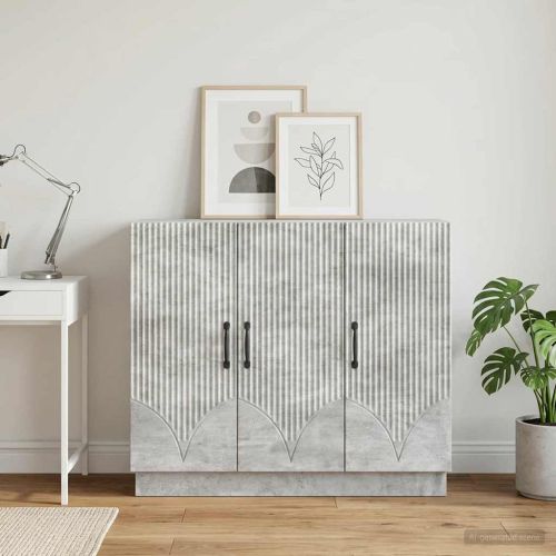 Служебен шкаф Бетонно сиво 89 x 34,5 x 77 см
