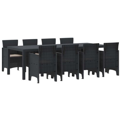 Комплект за хранене в градината 9 pcs Антрацит Полипропилен
