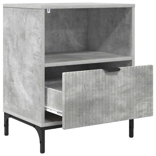 Нощен шкаф 2 pcs Бетонно сиво 49 x 36 x 61 см Инженерно дърво