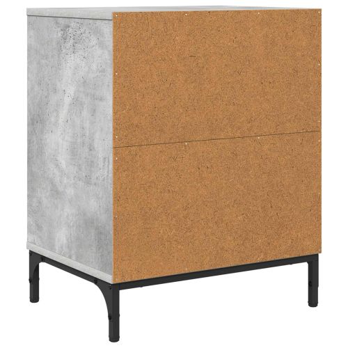 Нощен шкаф 2 pcs Бетонно сиво 49 x 36 x 61 см Инженерно дърво