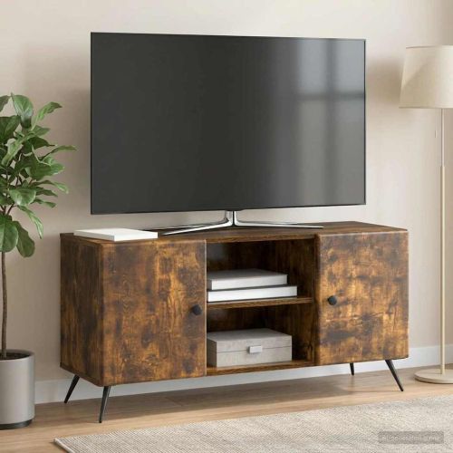 ТВ шкаф Опушен дъб 102 x 34,5 x 50 см Инженерна дървесина