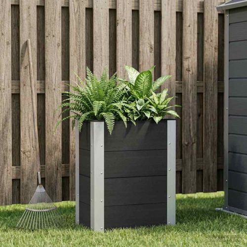 Градинска повдигната леха Черно 50 x 30 x 72 см