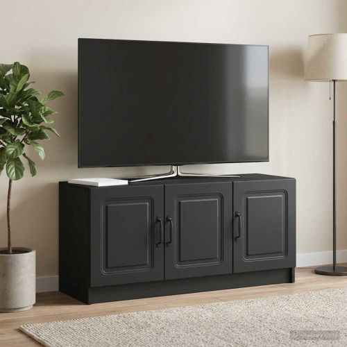 ТВ шкаф Черно 99 x 34,5 x 47 см Инженерна дървесина