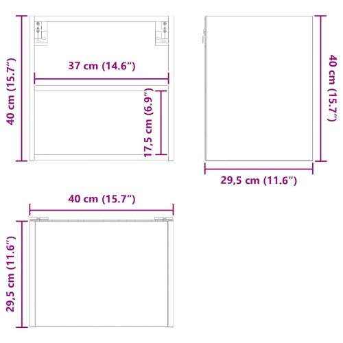Висящ шкаф Сонома дъб 40 x 29,5 x 40 см Инженерно дърво