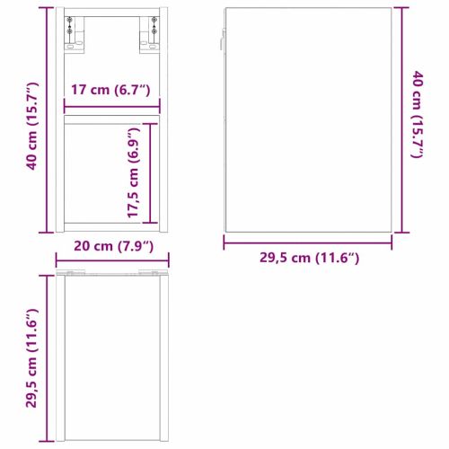 Висящ шкаф Черния дъб 20 x 29,5 x 40 см Инженерно дърво
