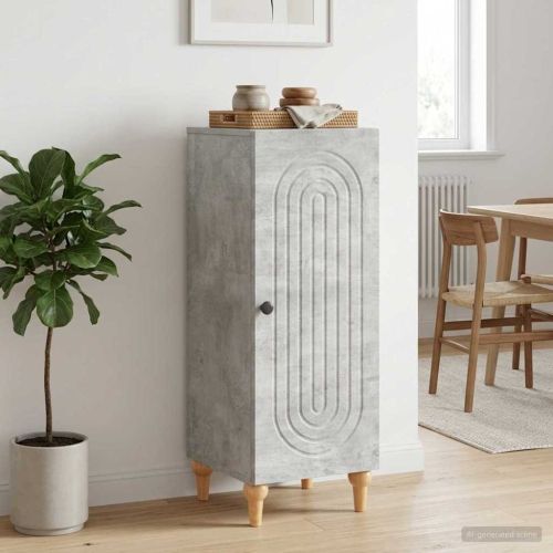Служебен шкаф Бетонно сиво 33 x 34,5 x 90 см
