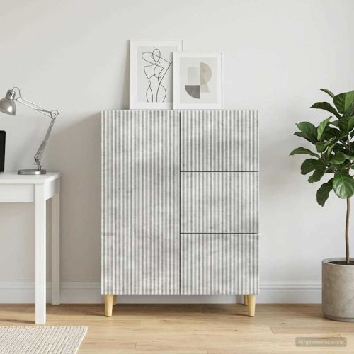 Служебен шкаф с чекмедже Бетонно сиво 66 x 34,5 x 90 см