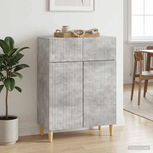 Служебен шкаф с чекмедже Бетонно сиво 66 x 34,5 x 90 см
