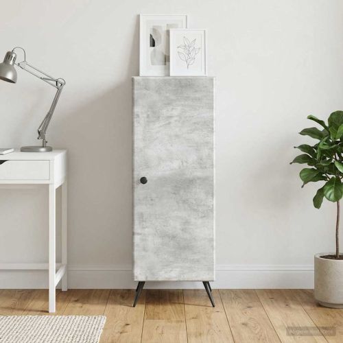 Служебен шкаф Бетонно сиво 33 x 34,5 x 90 см