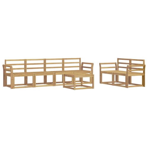 Комплект дивани за открито 7 pcs Бяло 59 x 59 x 37 см