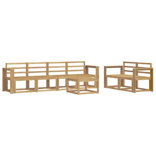 Комплект дивани за открито 7 pcs Бяло 59 x 59 x 37 см